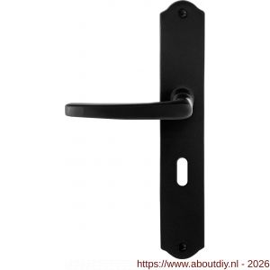 GPF Bouwbeslag Smeedijzer GPF6230.60L/R BB56 Eno deurkruk gatdeel op schild 238x41x4 mm BB56 links-rechtswijzend smeedijzer zwart - A21010405 - afbeelding 1