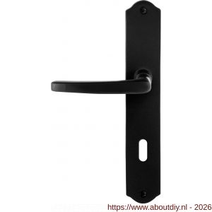 GPF Bouwbeslag Smeedijzer GPF6230.60L/R BB72 Eno deurkruk gatdeel op schild 238x41x4 mm BB72 links-rechtswijzend smeedijzer zwart - A21010406 - afbeelding 1