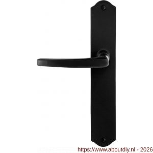 GPF Bouwbeslag Smeedijzer GPF6230.60L/R blind Eno deurkruk gatdeel op schild 238x41x4 mm blind links-rechtswijzend smeedijzer zwart - A21010407 - afbeelding 1