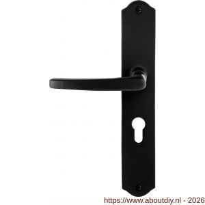 GPF Bouwbeslag Smeedijzer GPF6230.60L/R PC55 Eno deurkruk gatdeel op schild 238x41x4 mm PC55 links-rechtswijzend smeedijzer zwart - A21010408 - afbeelding 1