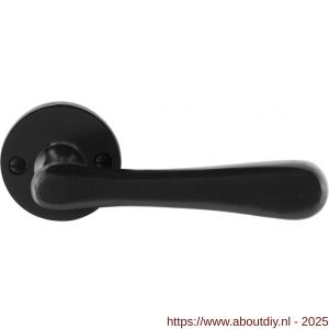 GPF Bouwbeslag Smeedijzer 6240.60-00 Paju deurkruk op rond rozet 53x5 mm smeedijzer zwart - A21009015 - afbeelding 1