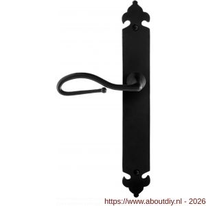 GPF Bouwbeslag Smeedijzer GPF6260.60L blind Lumi deurkruk gatdeel op langschild 291x41x4 mm linkswijzend smeedijzer zwart - A21009564 - afbeelding 1