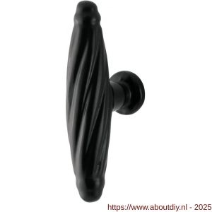 GPF Bouwbeslag Smeedijzer GPF6508.80 meubelknop 80 mm hoogte 44 mm smeedijzer zwart - A21005416 - afbeelding 1