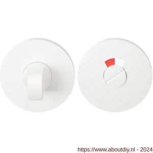 GPF Bouwbeslag Entree 6903VW toiletgarnituur 53x6 mm stift 8 mm met rood-wit indicator wit egaal - A21011405 - afbeelding 1