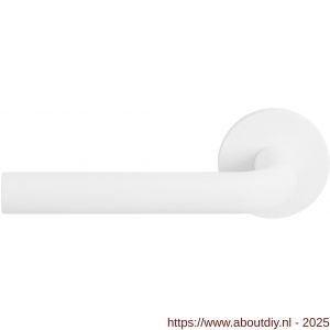 GPF Bouwbeslag Entree 802VWL L-model 19 mm deurkruk gatdeel op rozet linkswijzend wit - A21010216 - afbeelding 1