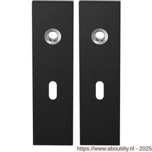 GPF Bouwbeslag ZwartWit 8100.15 BB56 kortschild rechthoekig enkelverend 169x46x8,5 mm BB56 zwart - A21006441 - afbeelding 1