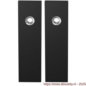 GPF Bouwbeslag ZwartWit 8100.15 blind kortschild rechthoekig enkelverend 169x46x8,5 mm blind zwart - A21006440 - afbeelding 1