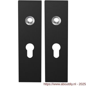 GPF Bouwbeslag ZwartWit 8100.15 PC55 kortschild rechthoekig enkelverend 169x46x8,5 mm PC55 zwart - A21006442 - afbeelding 1