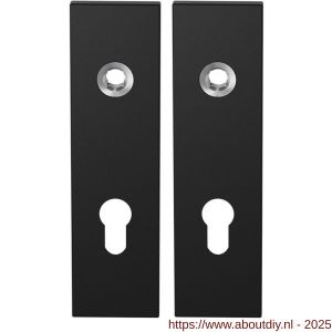 GPF Bouwbeslag ZwartWit 8100.15 PC72 kortschild rechthoekig enkelverend 169x46x8,5 mm PC72 zwart - A21006443 - afbeelding 1