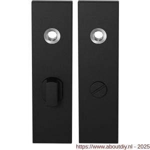 GPF Bouwbeslag ZwartWit 8100.15 WC63/8 groot kortschild rechthoekig enkelverend 169x46x8,5 mm WC63/8 grote knop zwart - A21006452 - afbeelding 1