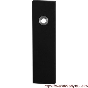 GPF Bouwbeslag ZwartWit 8100.15L blind deurkruk gatdeel linkswijzend kortschild rechthoekig 169x46x8,5 mm blind zwart - A21006444 - afbeelding 1