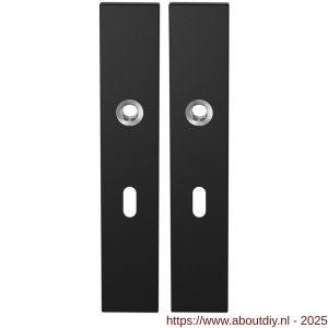 GPF Bouwbeslag ZwartWit 8100.25 BB56 langschild rechthoekig enkelverend 218x40x8,5 mm BB56 zwart - A21006457 - afbeelding 1