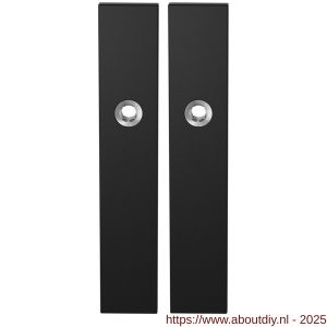 GPF Bouwbeslag ZwartWit 8100.25 blind langschild rechthoekig enkelverend 218x40x8,5 mm blind zwart - A21006456 - afbeelding 1