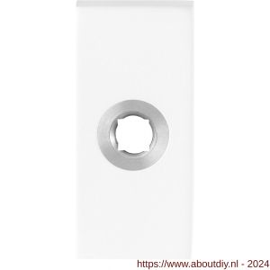 GPF Bouwbeslag ZwartWit 8100.41R rechthoekig click rozet 70x32x10 mm rechtswijzend wit - A21008304 - afbeelding 1
