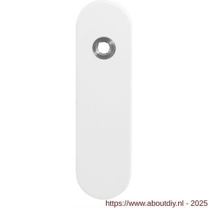 GPF Bouwbeslag ZwartWit 8100.50L PC72 deurkruk gatdeel linkswijzend kortschild afgerond 169x46x8,5 mm PC72 wit - A21003906 - afbeelding 1