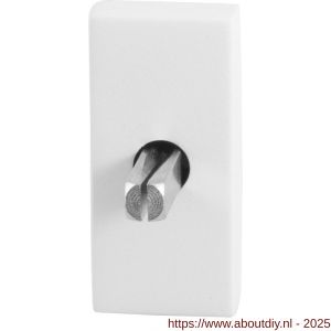 GPF Bouwbeslag ZwartWit GPF8100.54 draaikiepmechanisme rechthoekig 65x30x12 mm met stift binnenzijde 32 mm wit - A21004408 - afbeelding 1