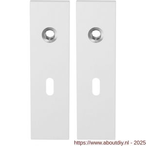 GPF Bouwbeslag ZwartWit 8100.55 BB56 kortschild rechthoekig enkelverend 169x46x8,5 mm BB56 wit - A21006473 - afbeelding 1