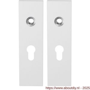 GPF Bouwbeslag ZwartWit 8100.55 PC55 kortschild rechthoekig enkelverend 169x46x8,5 mm PC55 wit - A21006474 - afbeelding 1