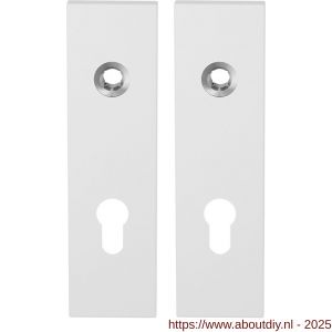 GPF Bouwbeslag ZwartWit 8100.55 PC72 kortschild rechthoekig enkelverend 169x46x8,5 mm PC72 wit - A21006475 - afbeelding 1