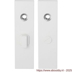 GPF Bouwbeslag ZwartWit 8100.55 WC55/8 groot kortschild rechthoekig enkelverend 169x46x8,5 mm WC55/8 grote knop wit - A21008331 - afbeelding 1