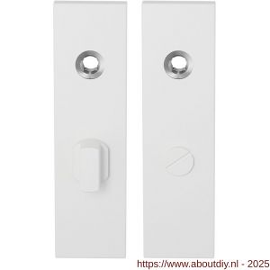 GPF Bouwbeslag ZwartWit 8100.55 WC63/8 groot kortschild rechthoekig enkelverend 169x46x8,5 mm WC63/8 grote knop wit - A21006484 - afbeelding 1
