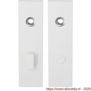 GPF Bouwbeslag ZwartWit 8100.55 WC72/8 groot kortschild rechthoekig enkelverend 169x46x8,5 mm WC72/8 grote knop wit - A21008333 - afbeelding 1