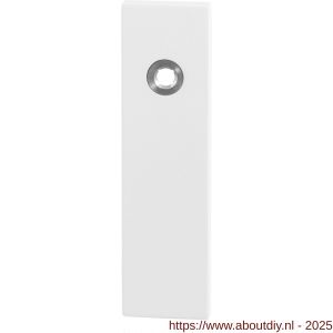 GPF Bouwbeslag ZwartWit 8100.55L BB56 deurkruk gatdeel linkswijzend kortschild rechthoekig 169x46x8,5 mm BB56 wit - A21006477 - afbeelding 1