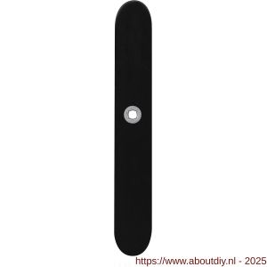 GPF Bouwbeslag ZwartWit 8100.70R XL BB56 deurkruk gatdeel rechtswijzend langschild XL afgerond 282x40x8,5 mm BB56 zwart - A21007530 - afbeelding 1