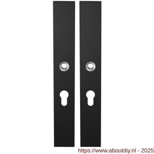 GPF Bouwbeslag ZwartWit 8100.75 XL PC55 langschild XL rechthoekig enkelverend 282x40x8,5 mm PC55 zwart - A21007537 - afbeelding 1