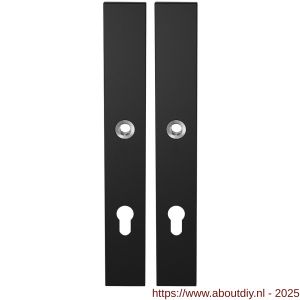 GPF Bouwbeslag ZwartWit 8100.75 XL PC85 langschild XL rechthoekig enkelverend 282x40x8,5 mm PC85 zwart - A21011228 - afbeelding 1