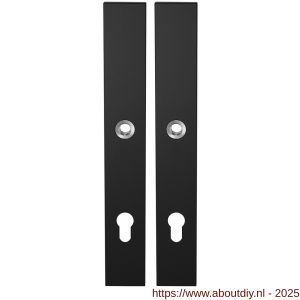 GPF Bouwbeslag ZwartWit 8100.75 XL PC92 langschild XL rechthoekig enkelverend 282x40x8,5 mm PC92 zwart - A21011229 - afbeelding 1
