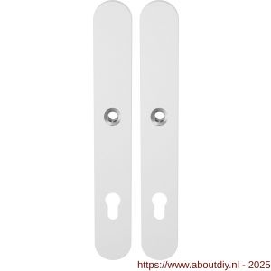 GPF Bouwbeslag ZwartWit 8100.80 XL PC92 langschild XL afgerond enkelverend 282x40x8,5 mm PC92 wit - A21011235 - afbeelding 1