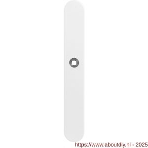 GPF Bouwbeslag ZwartWit 8100.80L XL PC72 deurkruk gatdeel linkswijzend langschild XL afgerond 282x40x8,5 mm PC72 wit - A21007566 - afbeelding 1