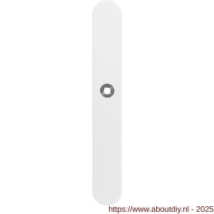 GPF Bouwbeslag ZwartWit 8100.80R XL PC85 deurkruk gatdeel rechtswijzend langschild XL afgerond 282x40x8,5 mm PC85 wit - A21011238 - afbeelding 1