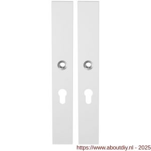 GPF Bouwbeslag ZwartWit 8100.85 XL PC55 langschild XL rechthoekig enkelverend 282x40x8,5 mm PC55 wit - A21007427 - afbeelding 1