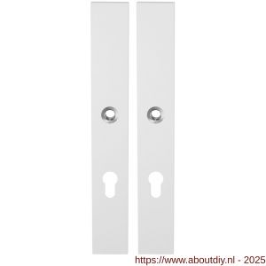 GPF Bouwbeslag ZwartWit 8100.85 XL PC72 langschild XL rechthoekig enkelverend 282x40x8,5 mm PC72 wit - A21007428 - afbeelding 1