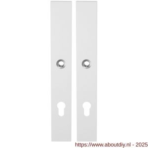 GPF Bouwbeslag ZwartWit 8100.85 XL PC85 langschild XL rechthoekig enkelverend 282x40x8,5 mm PC85 wit - A21011240 - afbeelding 1