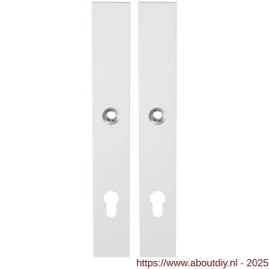 GPF Bouwbeslag ZwartWit 8100.85 XL PC92 langschild XL rechthoekig enkelverend 282x40x8,5 mm PC92 wit - A21011241 - afbeelding 1