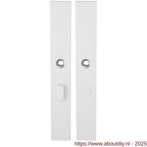 GPF Bouwbeslag ZwartWit 8100.85 XL WC55/8 groot langschild XL rechthoekig enkelverend 282x40x8,5 mm WC55/8 grote knop wit - A21007439 - afbeelding 1