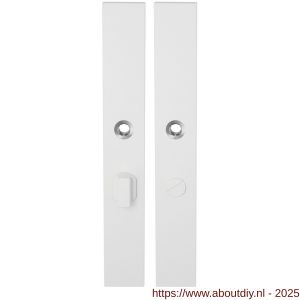 GPF Bouwbeslag ZwartWit 8100.85 XL WC57/5 groot langschild XL rechthoekig enkelverend 282x40x8,5 mm WC57/5 grote knop wit - A21007440 - afbeelding 1