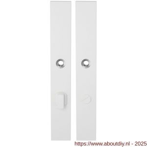 GPF Bouwbeslag ZwartWit 8100.85 XL WC72/8 groot langschild XL rechthoekig enkelverend 282x40x8,5 mm WC72/8 grote knop wit - A21007442 - afbeelding 1