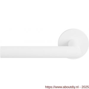 GPF Bouwbeslag Entree 812VWL L-haaks model 19 mm deurkruk gatdeel op rozet linkswijzend wit - A21010224 - afbeelding 1