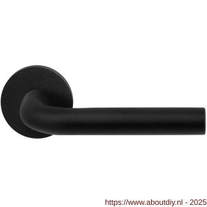 GPF Bouwbeslag ZwartWit 8200.61-00 Aka deurkruk op rond rozet 50x8 mm zwart - A21009312 - afbeelding 1
