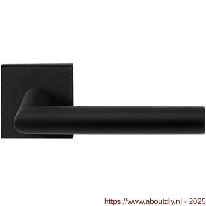 GPF Bouwbeslag ZwartWit 8210.61-02 Toi deurkruk op vierkant rozet 50x50x8 mm zwart - A21009316 - afbeelding 1