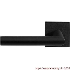 GPF Bouwbeslag ZwartWit 8210.61-02L Toi deurkruk gatdeel op vierkant rozet 50x50x8 mm linkswijzend zwart - A21010233 - afbeelding 1