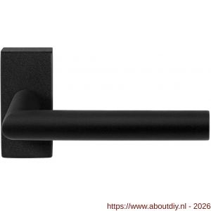 GPF Bouwbeslag ZwartWit GPF8210.61-01R Toi deurkruk gatdeel op rechthoekig rozet 70x32x10 mm rechtswijzend zwart - A21010232 - afbeelding 1