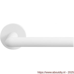 GPF Bouwbeslag ZwartWit 8212.62-00 Toi deurkruk op rond rozet 50x8 mm wit - A21013936 - afbeelding 1