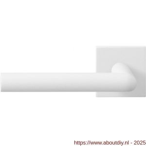 GPF Bouwbeslag ZwartWit 8212.62-02L Toi deurkruk gatdeel op vierkant rozet 50x50x8 mm linkswijzend wit - A21013942 - afbeelding 1