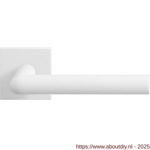 GPF Bouwbeslag ZwartWit 8212.62-02R Toi deurkruk gatdeel op vierkant rozet 50x50x8 mm rechtswijzend wit - A21013945 - afbeelding 1