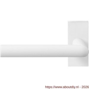 GPF Bouwbeslag ZwartWit GPF8212.62-01L Toi deurkruk gatdeel op rechthoekig rozet 70x32x10 mm linkswijzend wit - A21013941 - afbeelding 1